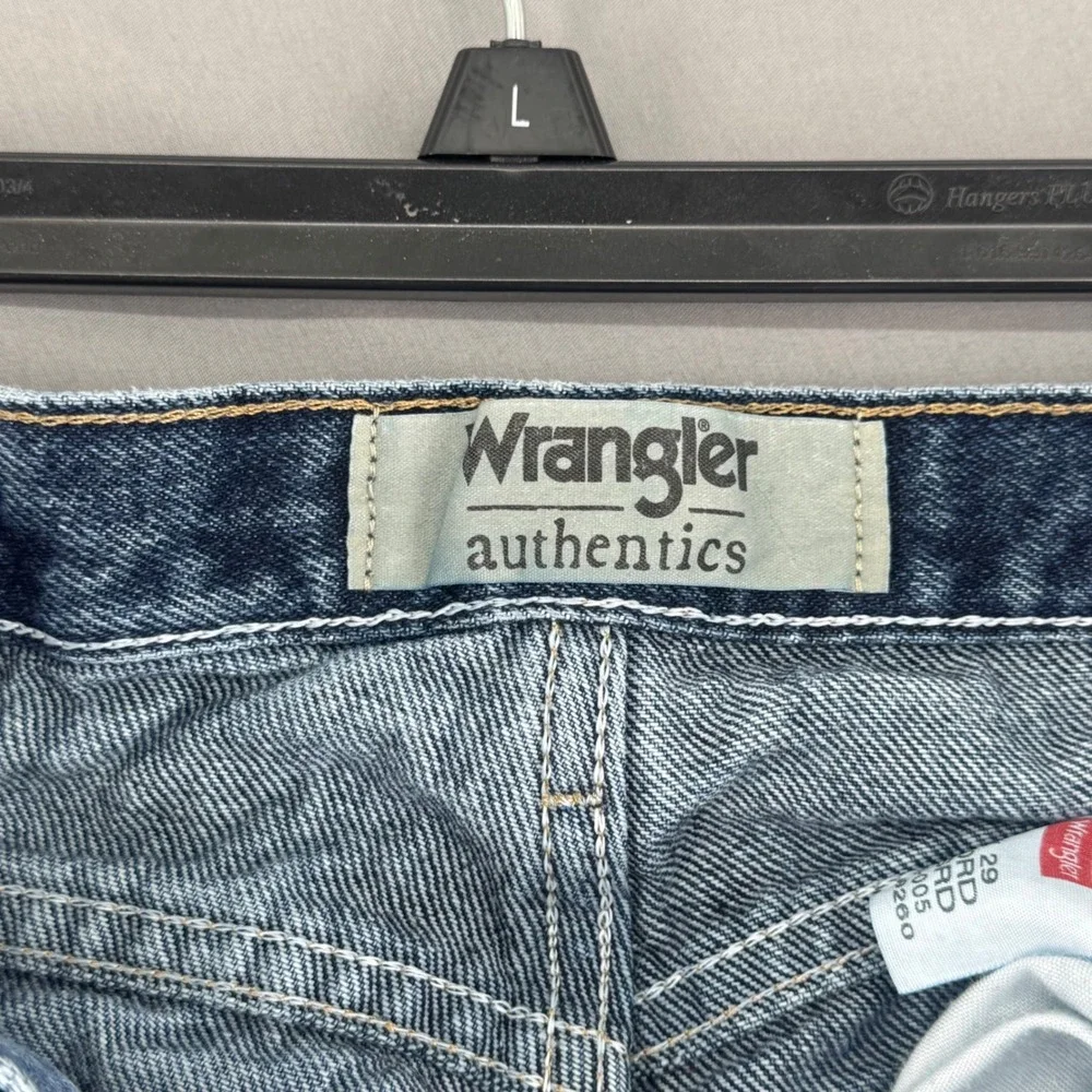 Wrangler Authentics Mens Straight Leg Jeans Dark Wash Blue 33x29 ZM100RD Cotton